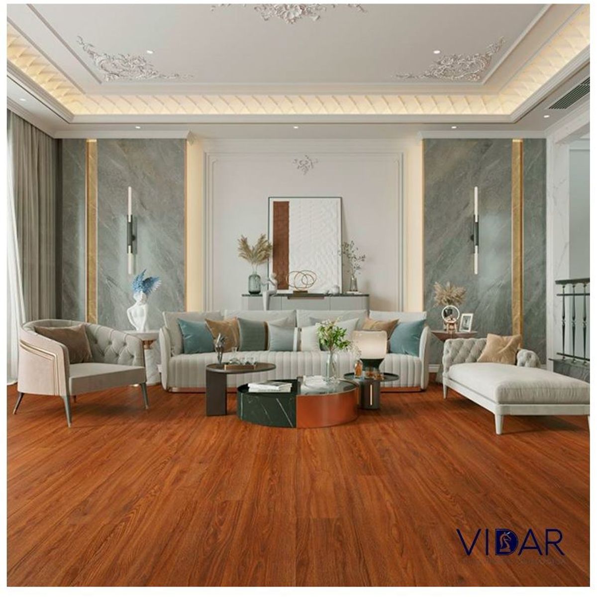 VIDAR - PISO SPC COGNAC 4.5 MM - VENTA POR CAJA 2.22 M2