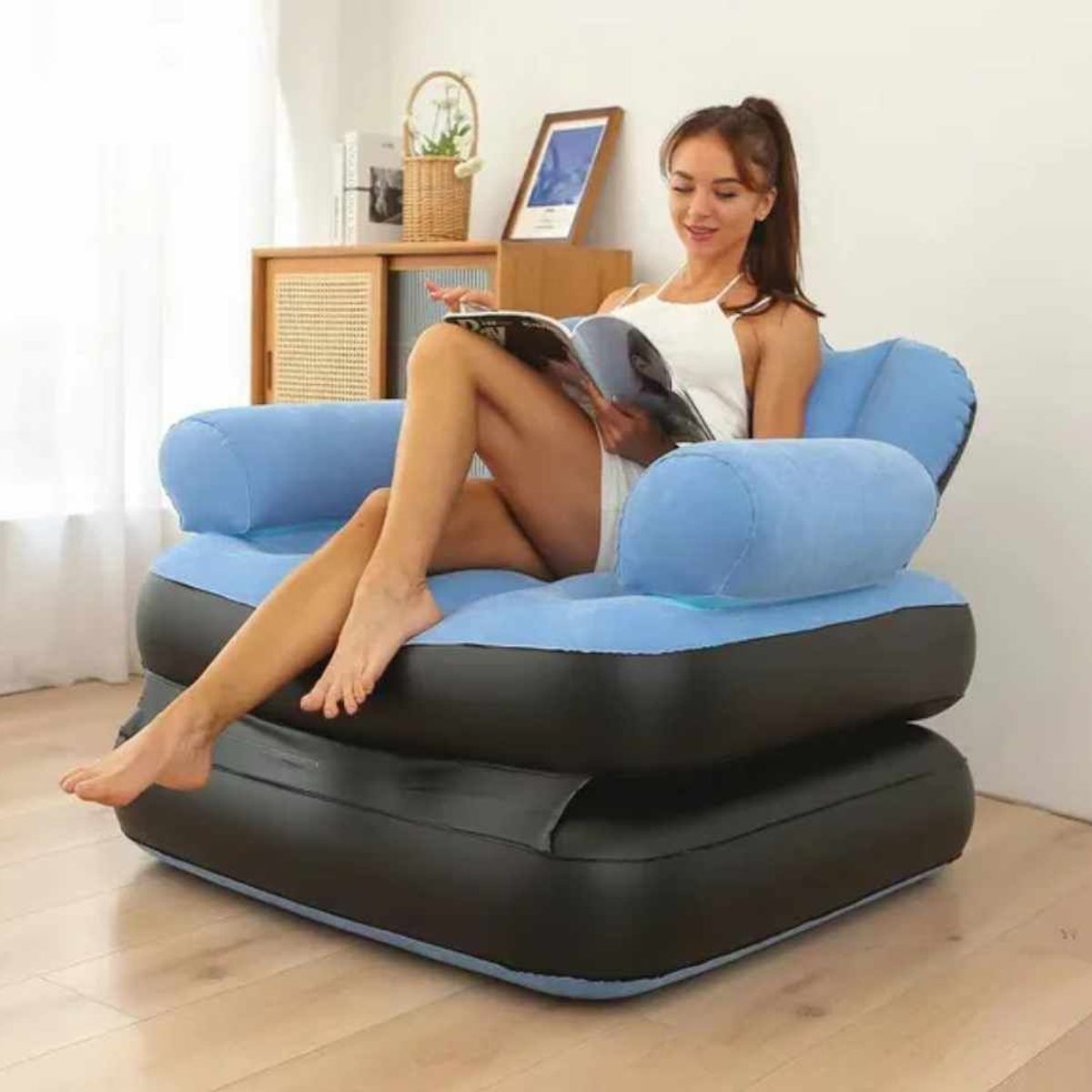 GENERICO - Sofa Cama Inflable Sillon Puff Gigante de Hogar Terraza Habitacion