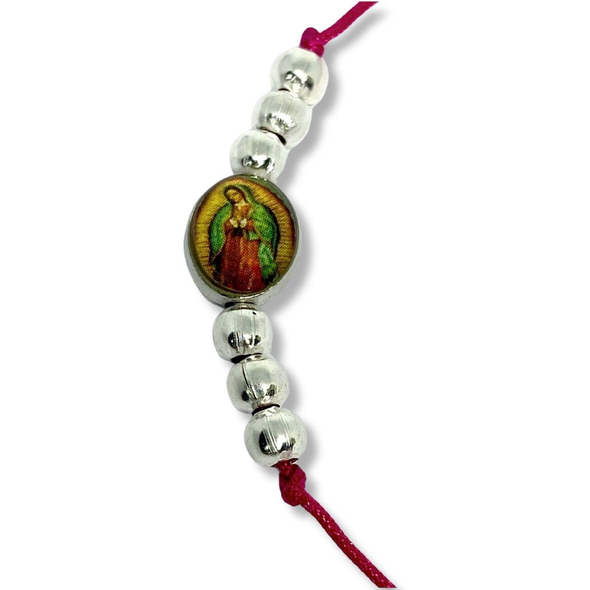 SANTORAL - Pulsera Virgen de Guadalupe Fucsia - Bijoutería