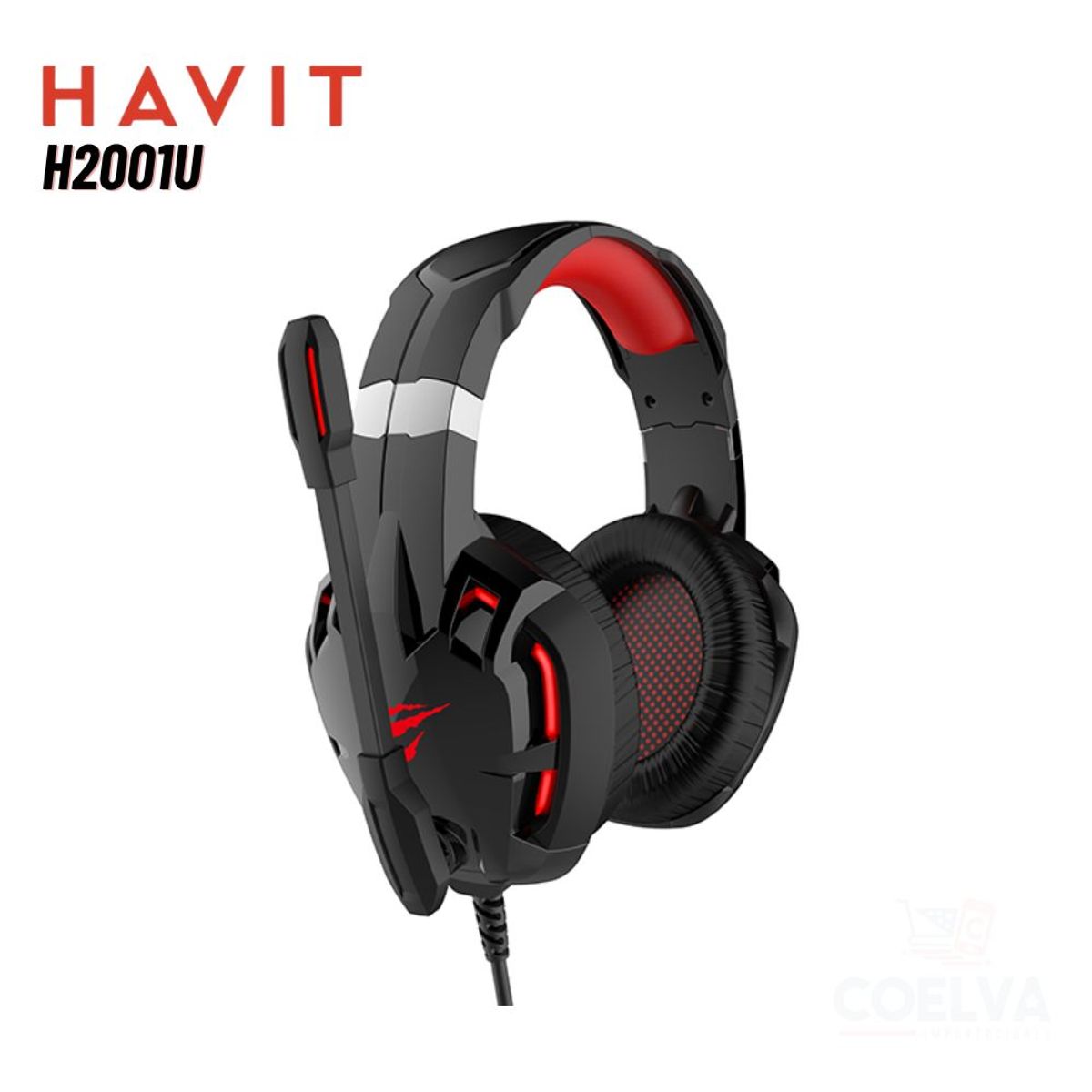 HAVIT - Audífono Gamer HAVIT Gamenote H2001U 7.1 USB Sonido Envolvente Luz Led