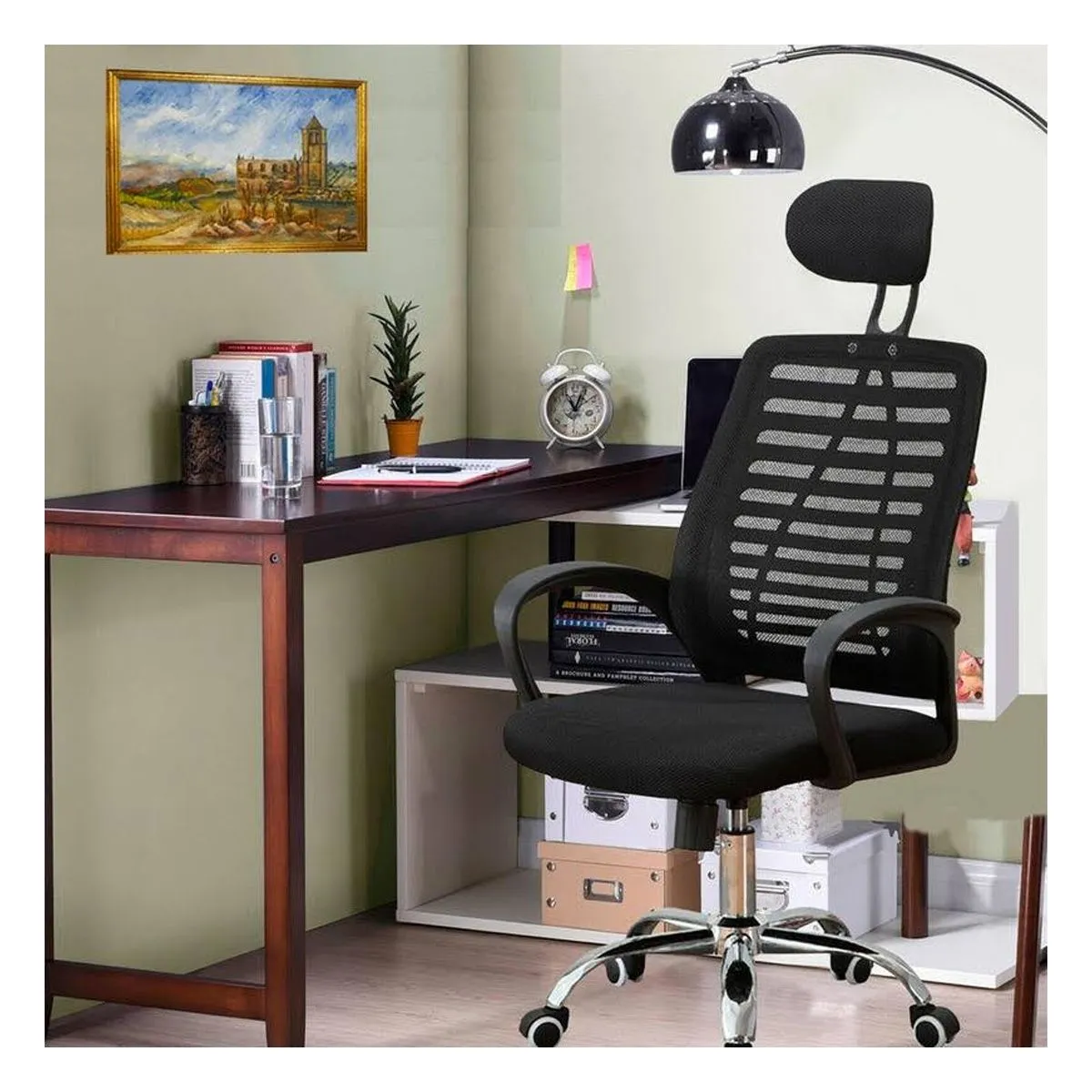 GENERICO - Silla De Oficina Ergonómica Directorio Elegante Negra