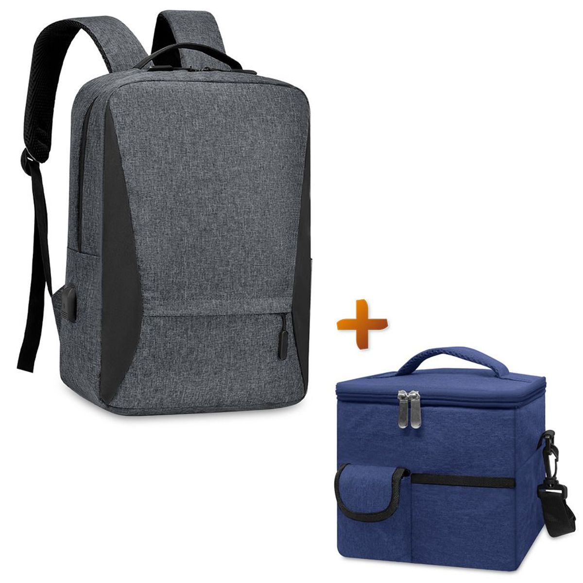 KELLER - Mochila Porta Laptop B51 PL Y Lonchera Térmica Comida B11 AZ