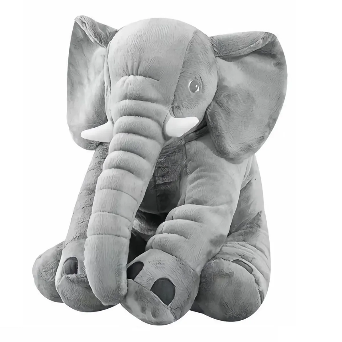 GENERICO - Peluche Almohada Diseño de Elefante 60 CM Color Gris