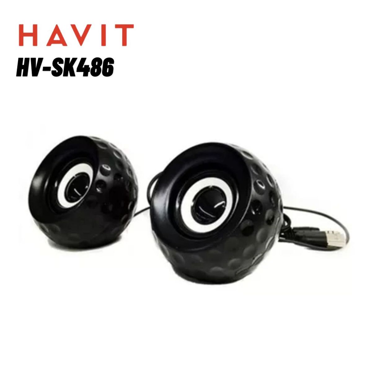 HAVIT - Parlante Alámbrico HAVIT HV-SK486 USB 6W Portátil Excelente Bajo - BK