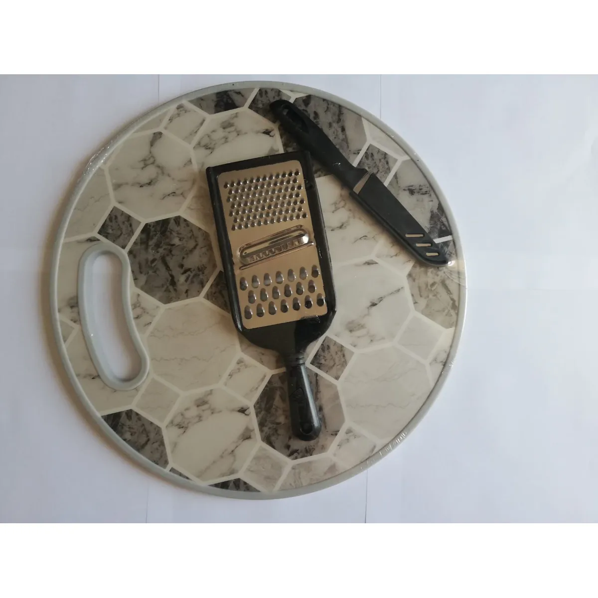 GENERICO - TABLA DE PICAR REDONDA CON DISEÑO