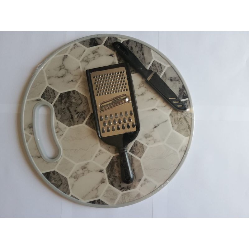 GENERICO - TABLA DE PICAR REDONDA CON DISEÑO