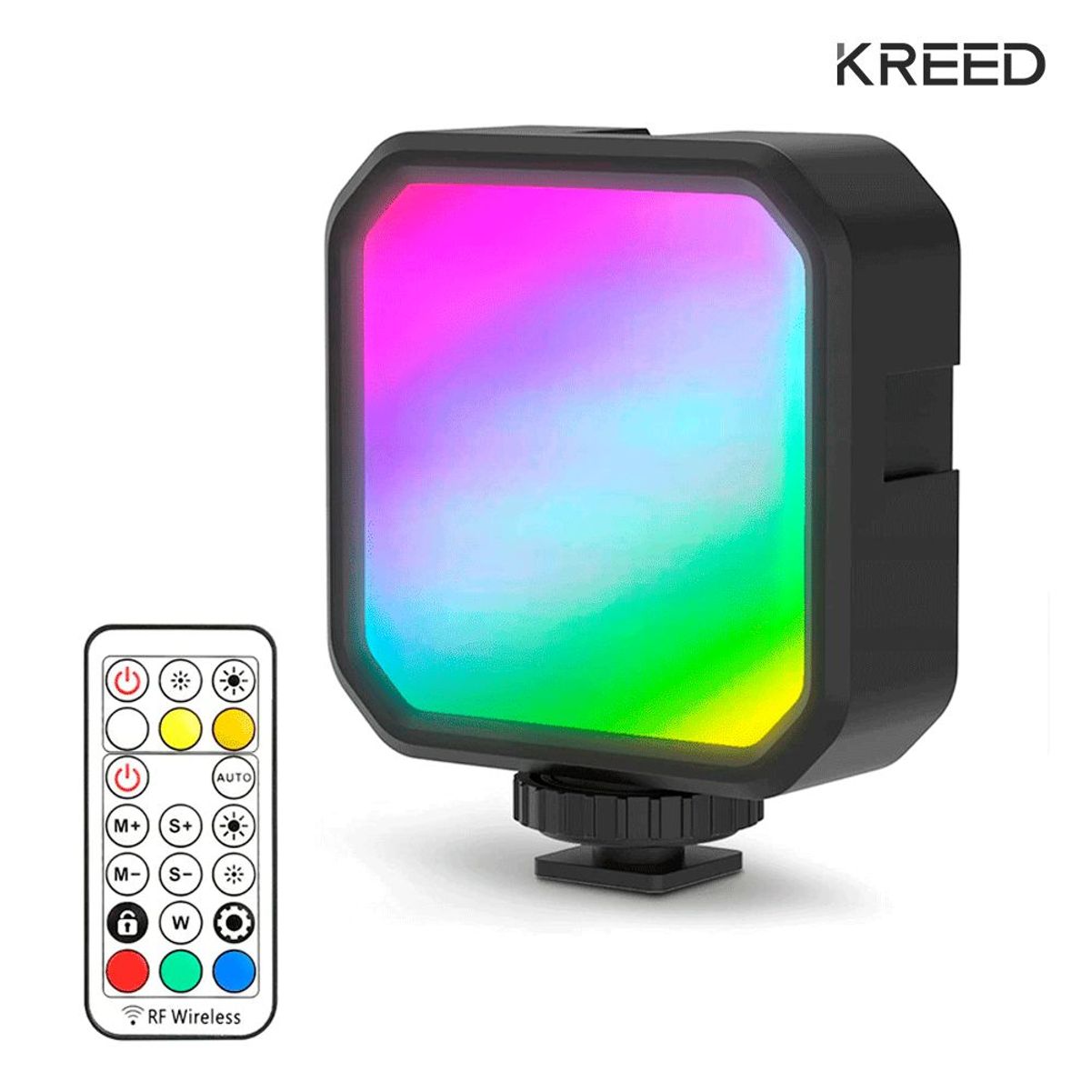 KREED - Luz LED RGB Recargable para fotografía con control MJ88