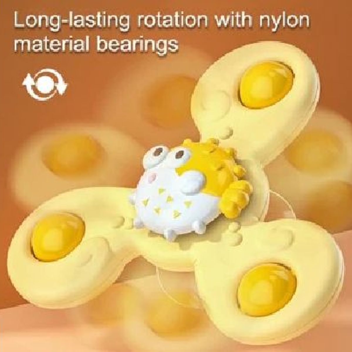 GENERICO - Spinner para bebé con 3 ventosas Pez Globo