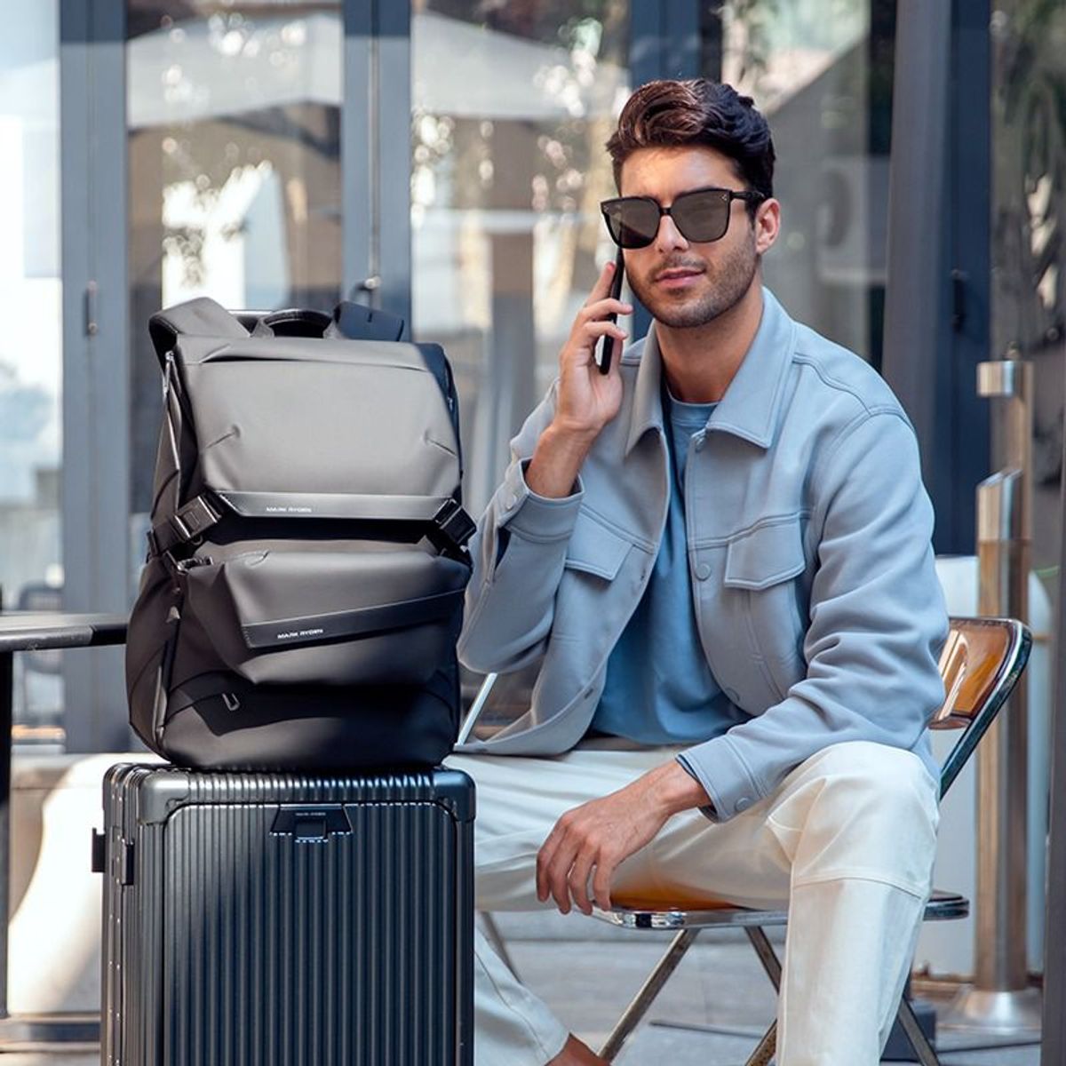 MARK RYDEN - Mochila y Morral  2 en 1 Porta Laptop Viaje Mark Ryden MR2859