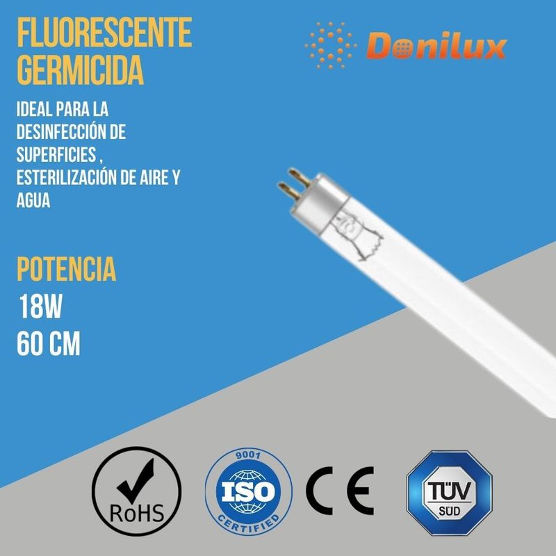 DONILUX - Fluorescente germicida 18w UV-C T8 DONILUX