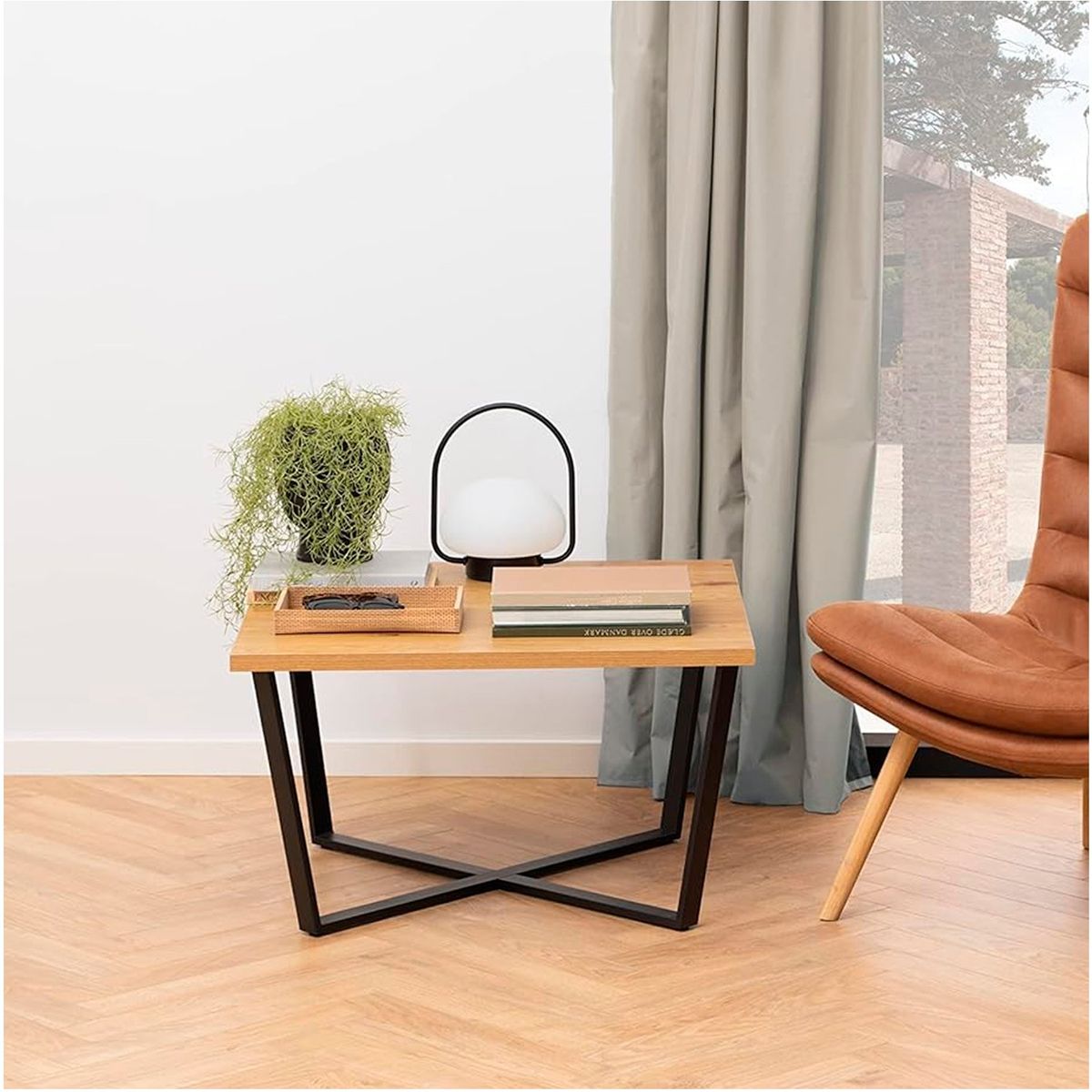 VENTITAS HOME - Mesa de Centro Industrial Oliviera Ventitas Home Macadamia