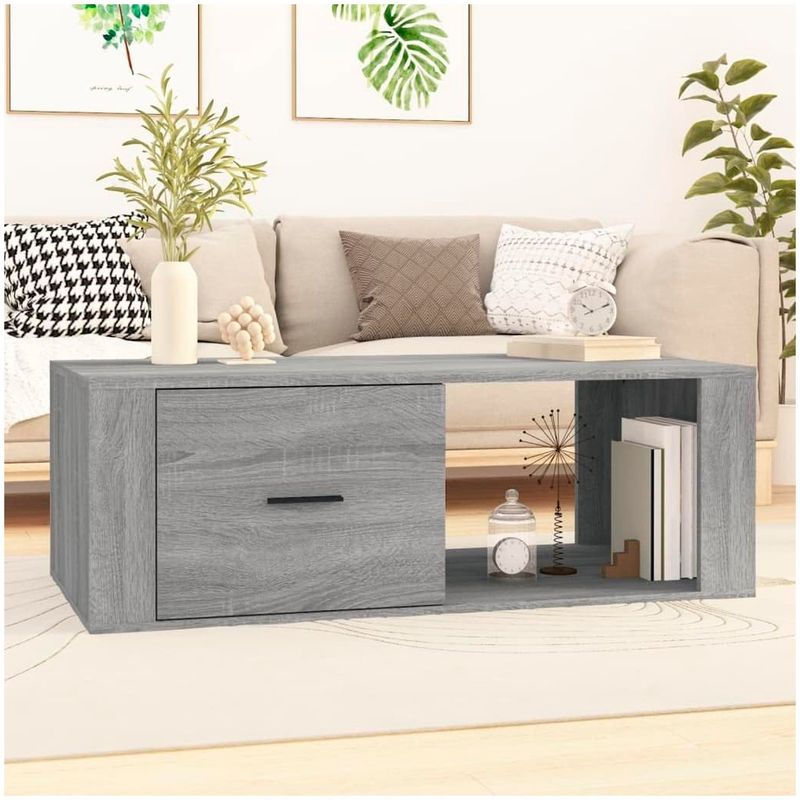VENTITAS HOME - Mesa de Centro Ricardinna Ventitas Home Roble Gris