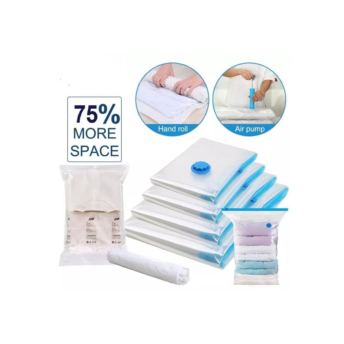 GENERICO - Pack compresor manual para bolsa al vacio