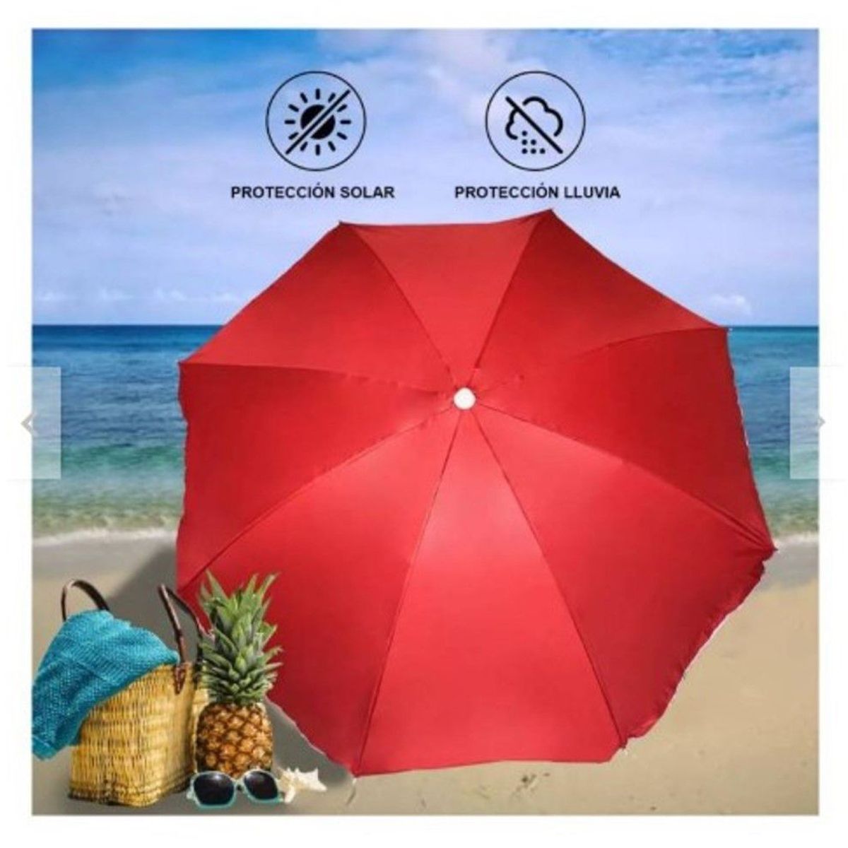 GENERICO - Sombrilla Plegabke Extragrande 210cm protección UV Funda