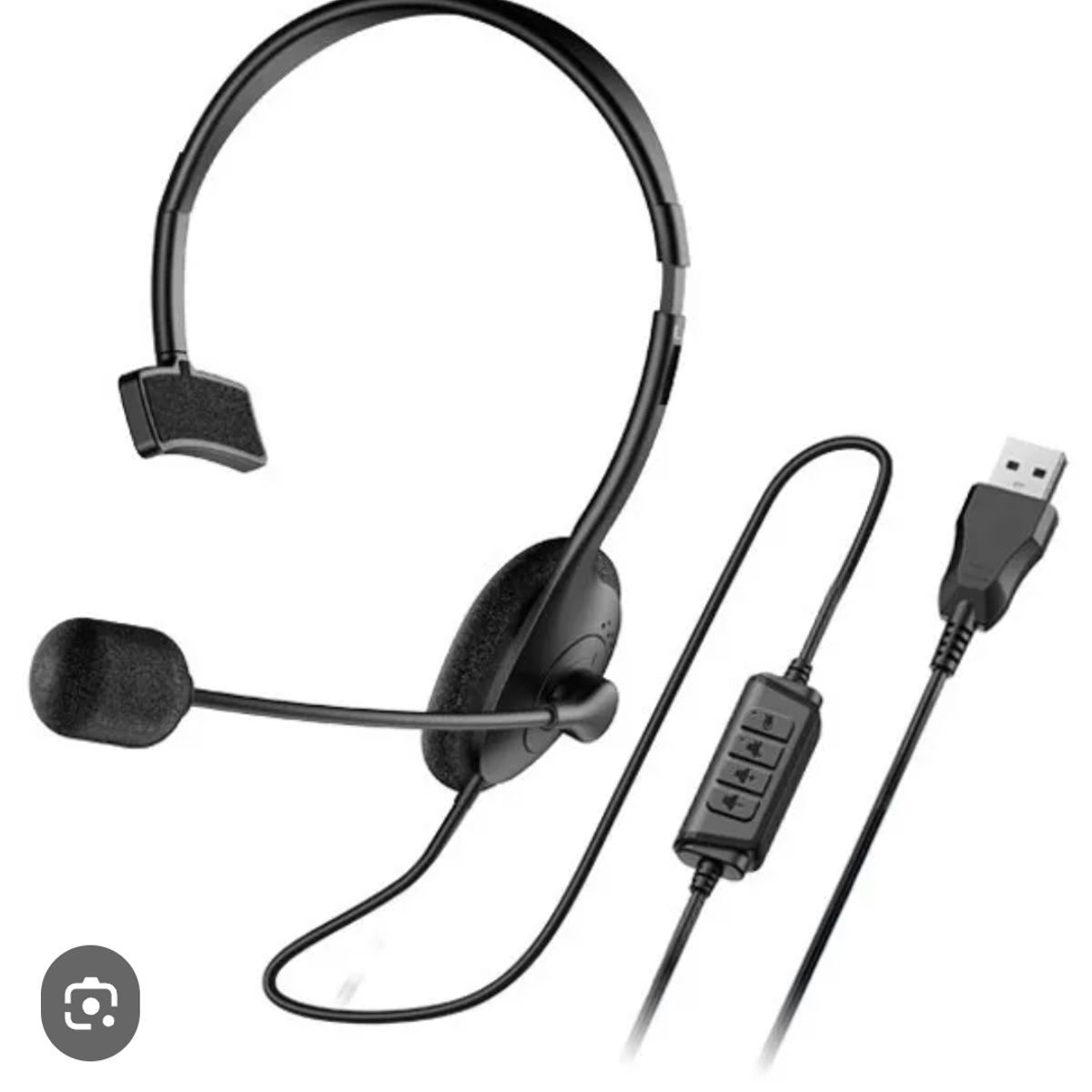 GENIUS - Audífono c micrófono Genius HS-100U mono USB black