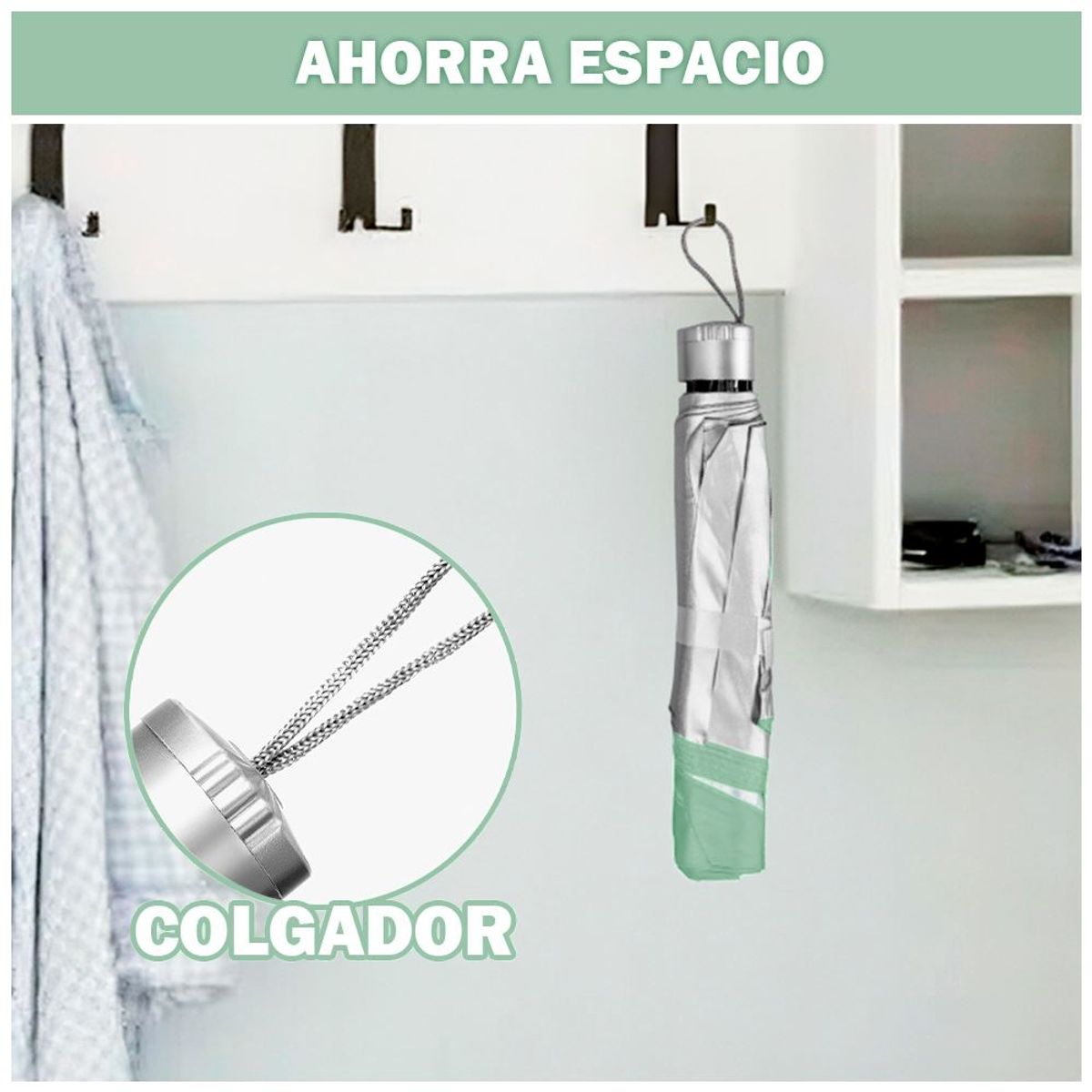 GENERICO - Sombrilla Plegable de Mano Color Variado para Hombre