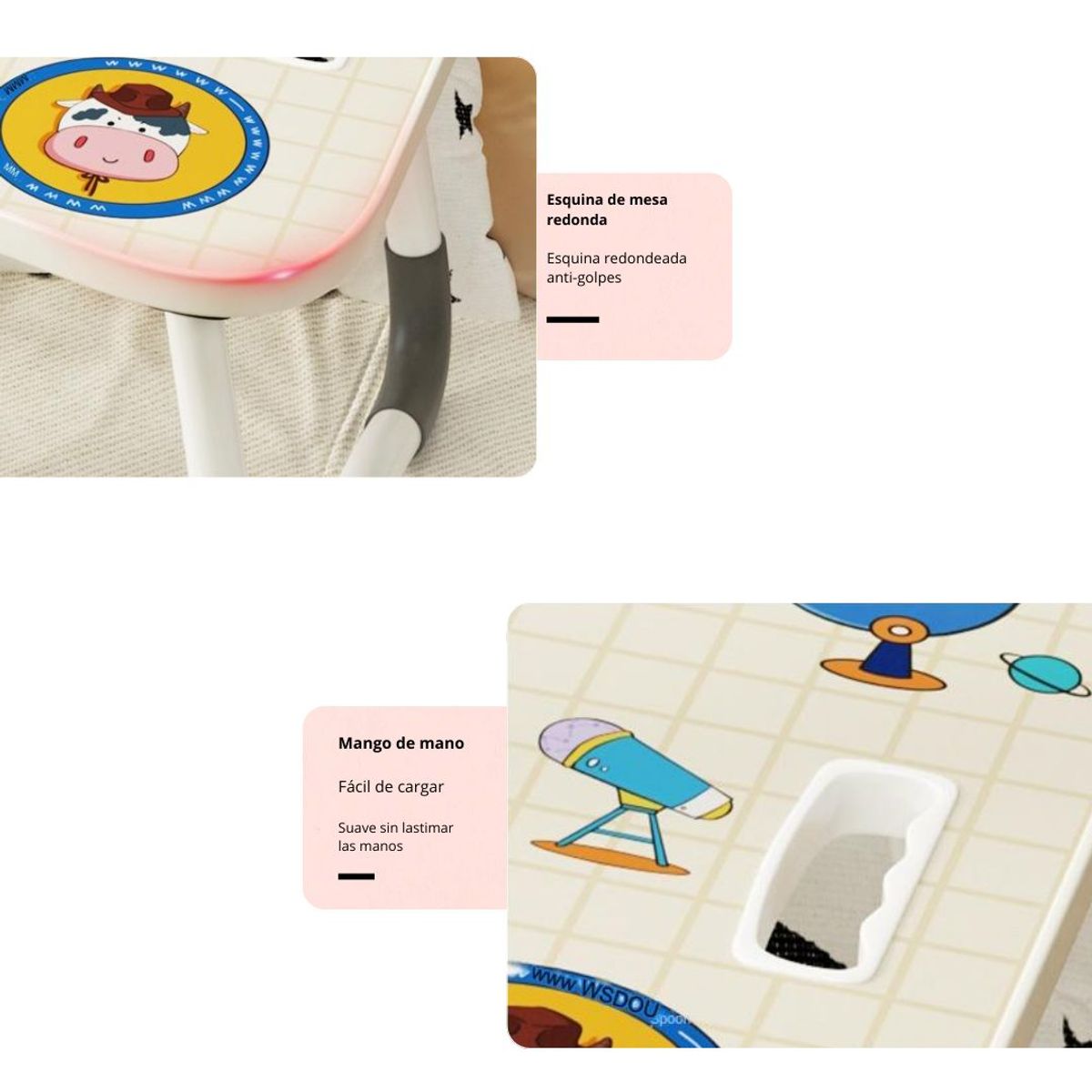 GENERICO - Mesa de laptop plegable multifuncional- Conejo 2