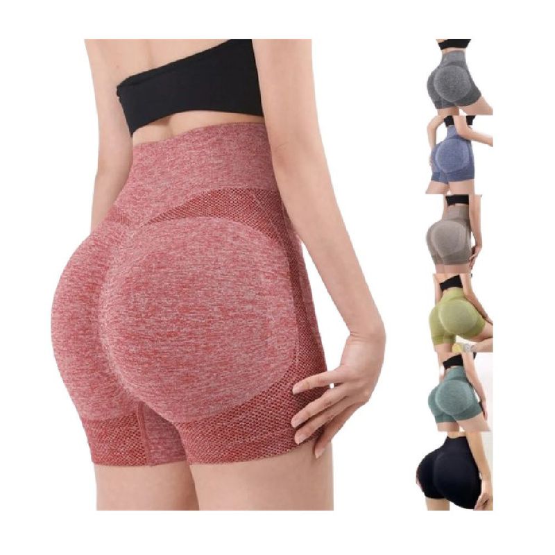 GENERICO - Short de Yoga Gimnasio con Push Up sin Costuras Color Variado
