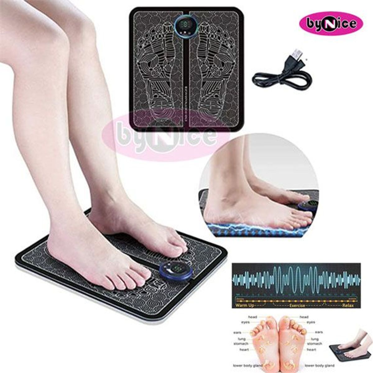 GENERICO - Masajeador De Pies Inteligente Ems Foot Massager Tapete