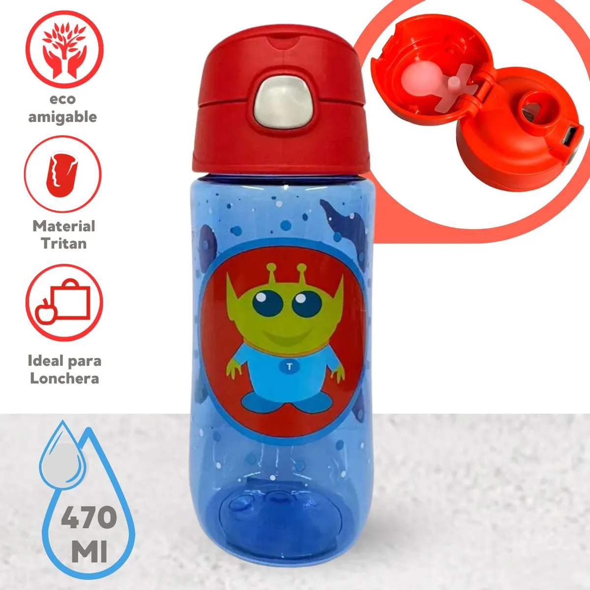THERMOS - Botella hidratante para niños Alien  470ml