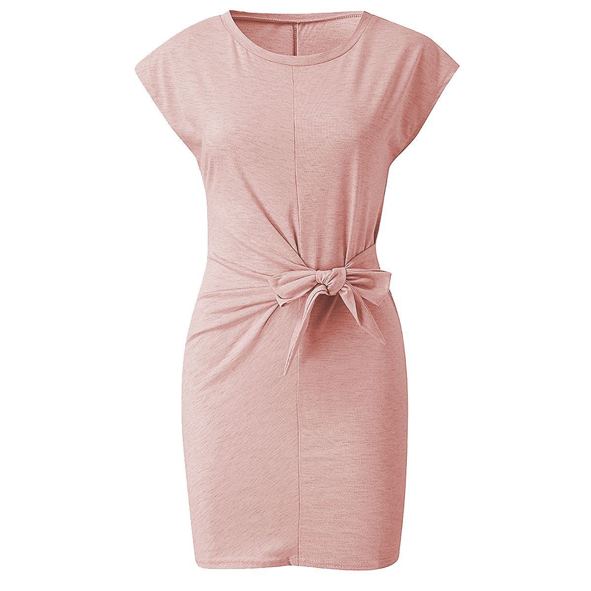 ZIMRAHYG - Vestidos ajustados en la cintura de manga corta para mujeres