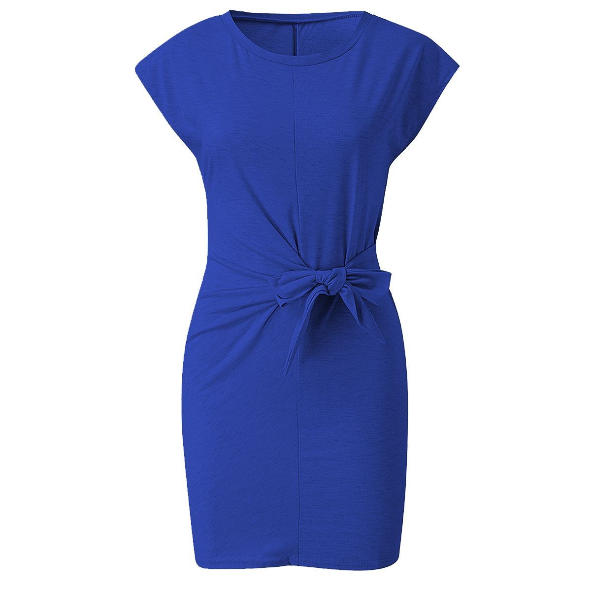 ZIMRAHYG - Vestidos ajustados en la cintura de manga corta para mujeres