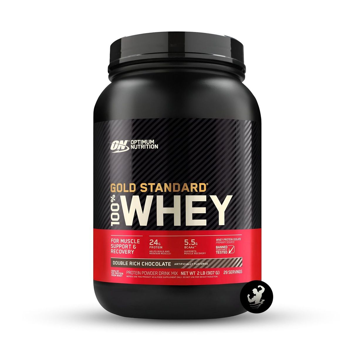 OPTIMUN NUTRITION - Proteína Gold Standard Whey 2 LB - Double Rich Chocolate