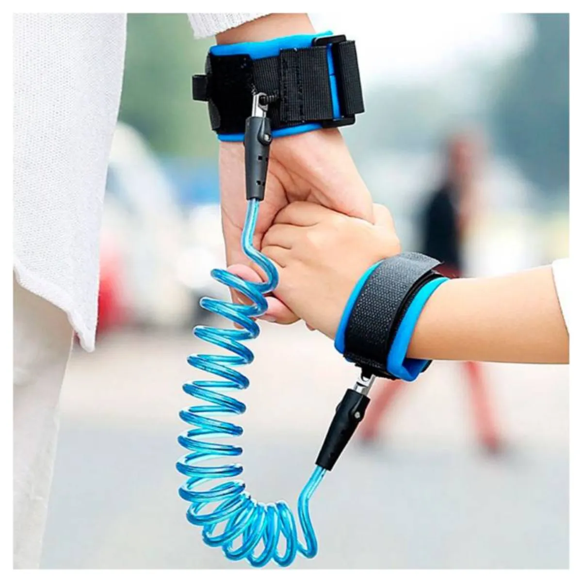 GENERICO - PULSERA DE SEGURIDAD ANTIPERDIDAS PARA NIÑOS - CELESTE