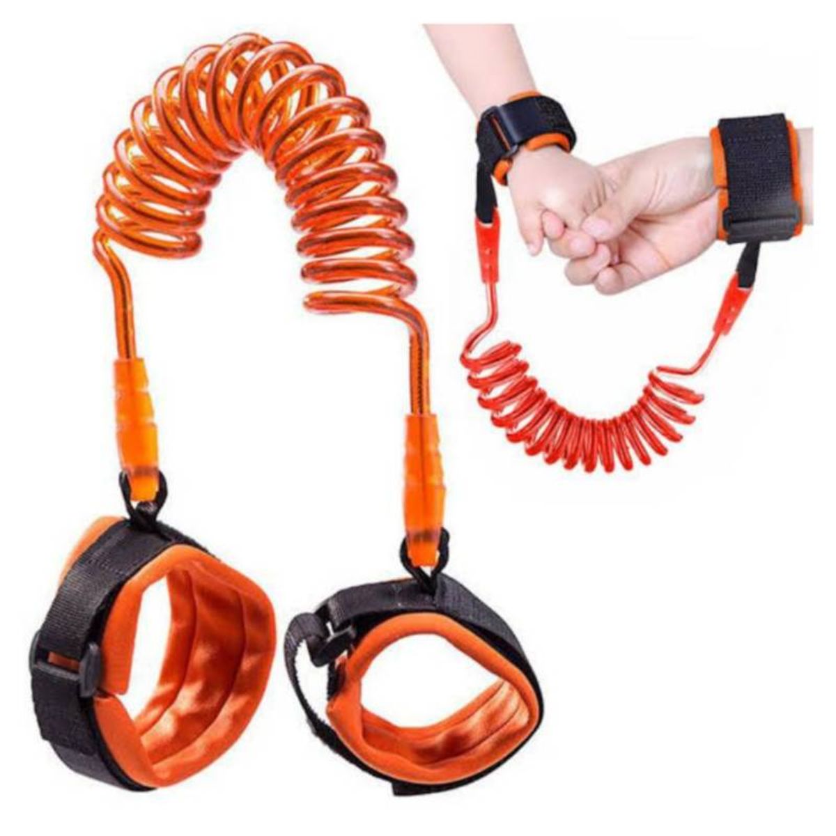 GENERICO - PULSERA DE SEGURIDAD ANTIPERDIDAS PARA NIÑOS - NARANJA