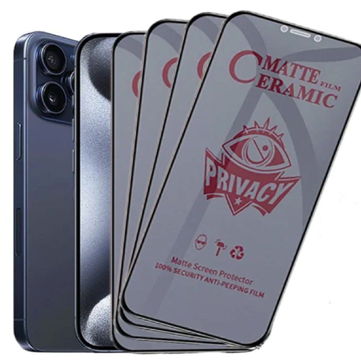 GENERICO - Protector de pantalla anti espía acabado mate para iphone 13 pro max