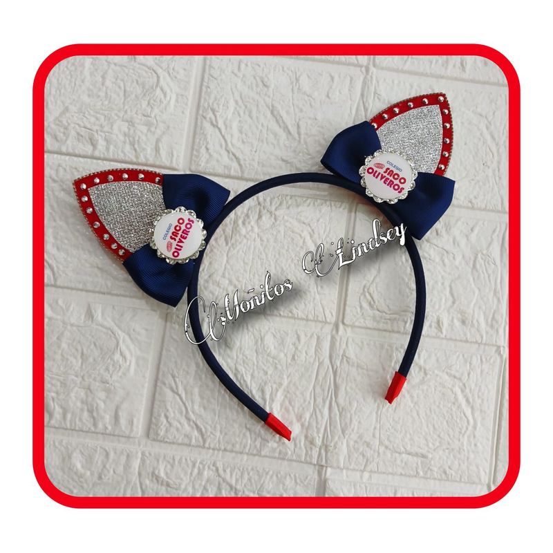 GENERICO - Vincha Gatito Olivero  - Moñitos Lindsey