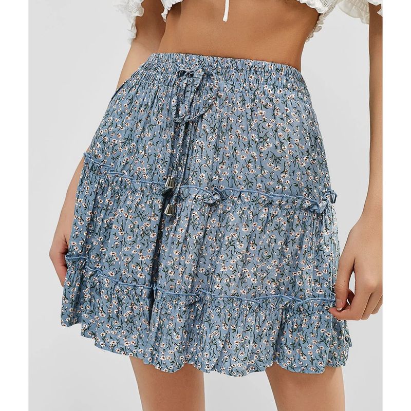 ZIMRAHYG - Moda mujer falda mujer de flores vestidos cortos faldas