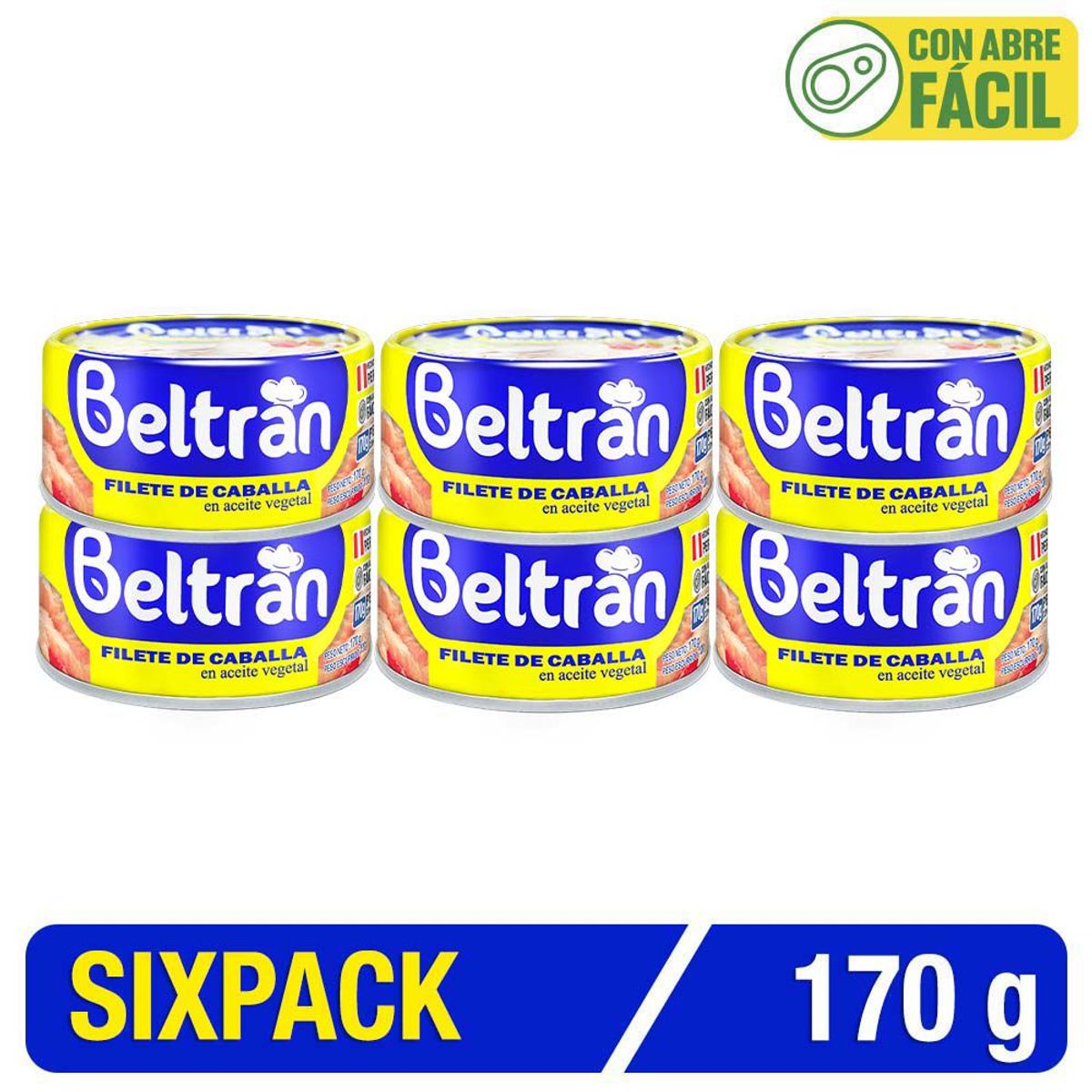 BELTRAN - Filete De Caballa Beltrán En Ac. Vegetal 170 Gr Caja X 6 U.