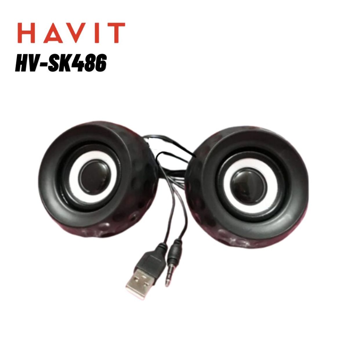 HAVIT - Havit HV-SK486 Parlante Alámbrico 6W USB 2.0 y entrada Auxiliar - BK