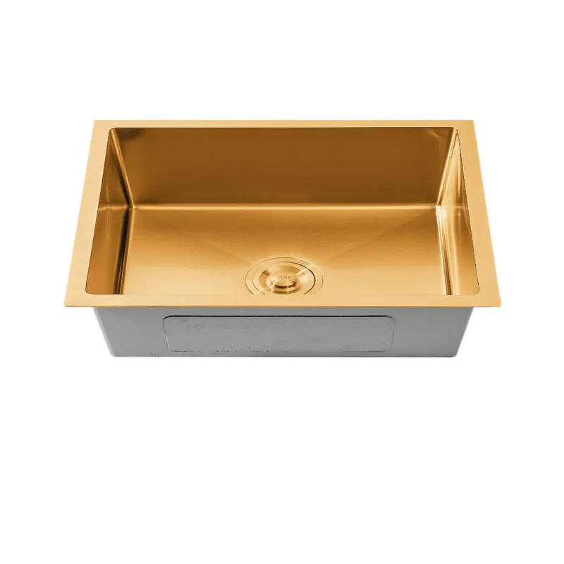 GENERICO - LAVADERO DE ACERO 1 POZA  44 X 39  CUADRADO GOLDEN R-INOX