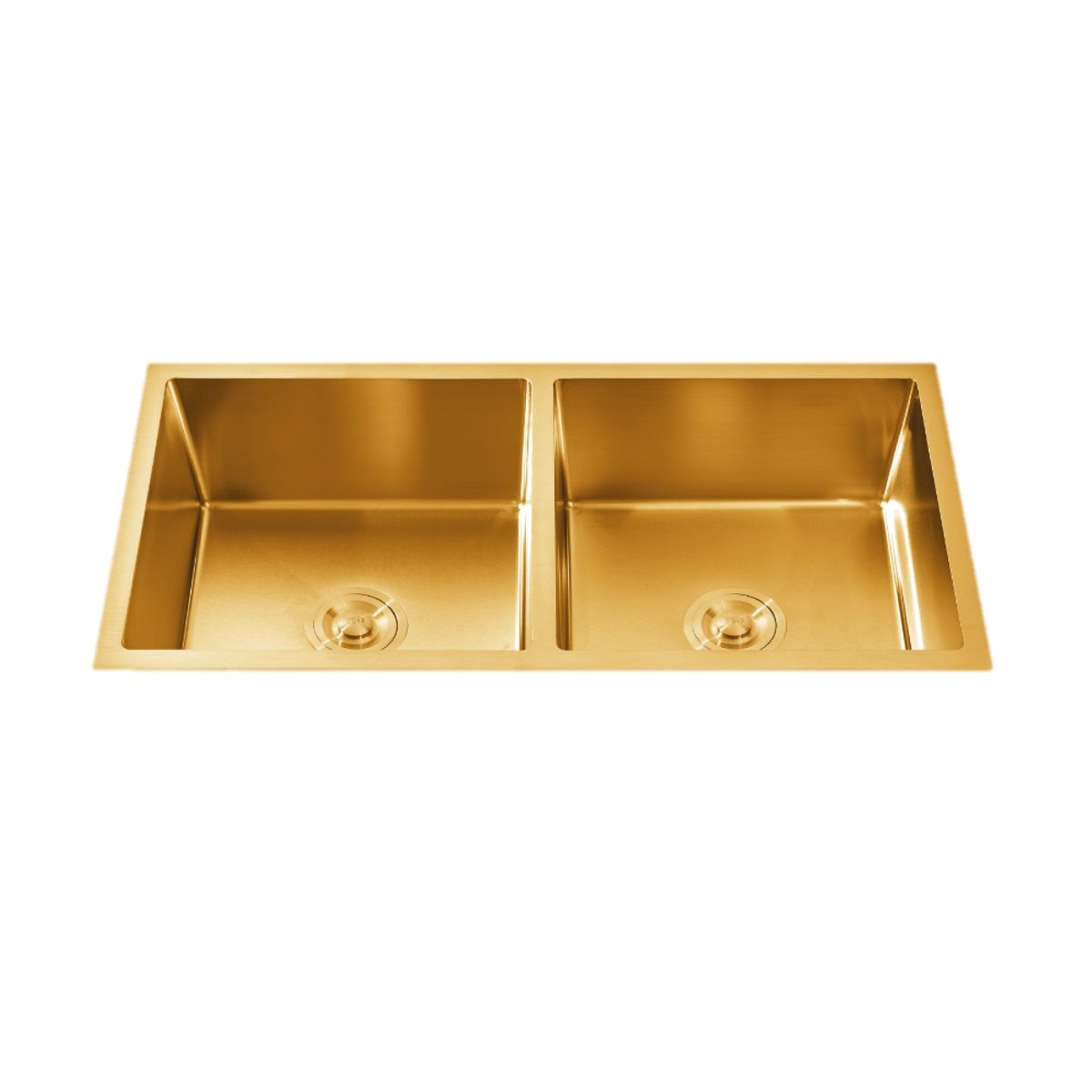 GENERICO - LAVADERO DE ACERO 2 POZA 81 x 48 RECTANGULAR R-INOX GOLD