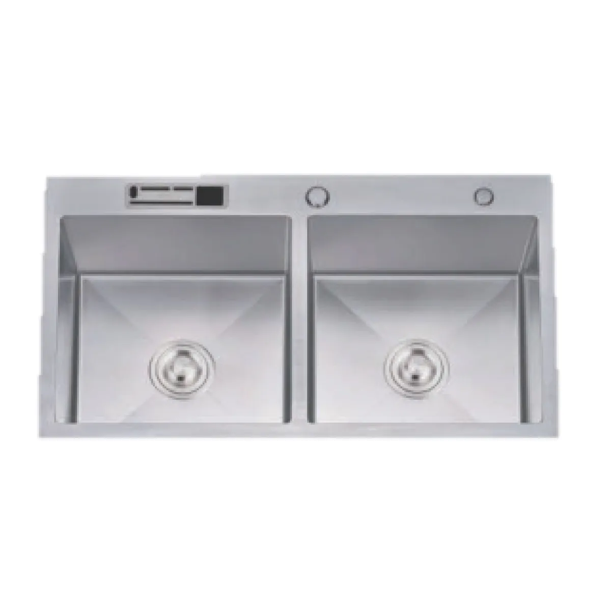 GENERICO - LAVADERO DE ACERO 2 POZA  RECTANGULAR 82 X 45 R-INOX