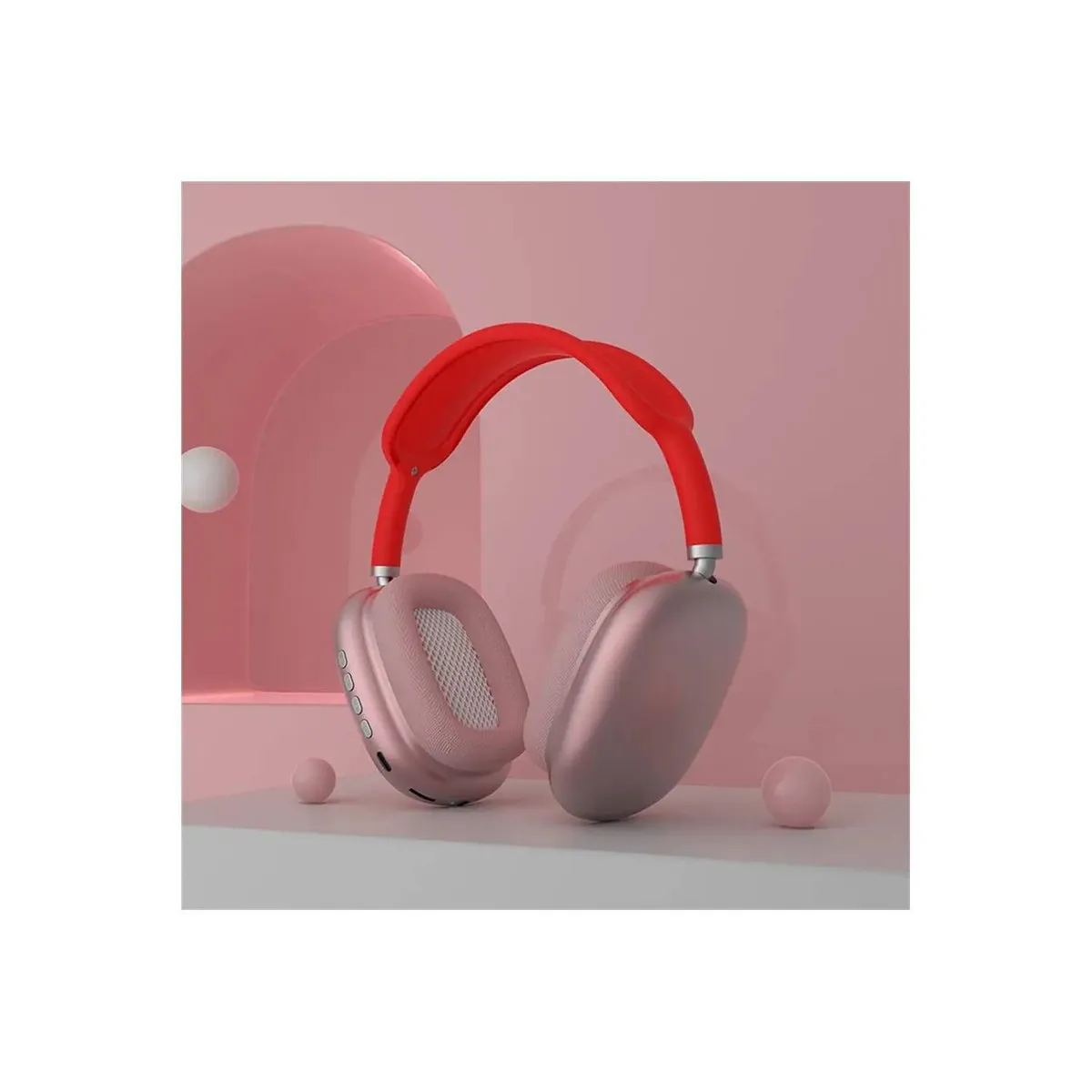 GENERICO - AUDIFONOS P9 INALABRICO BLUETOOTH ROSADO