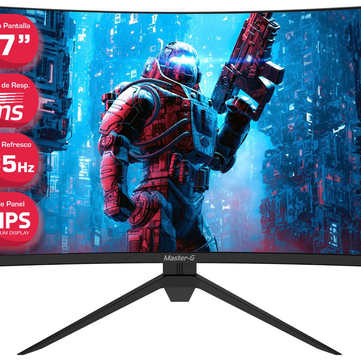 MASTER G - Monitor Gamer Curvo Led 27 IPS Full Hd 165hz 1ms