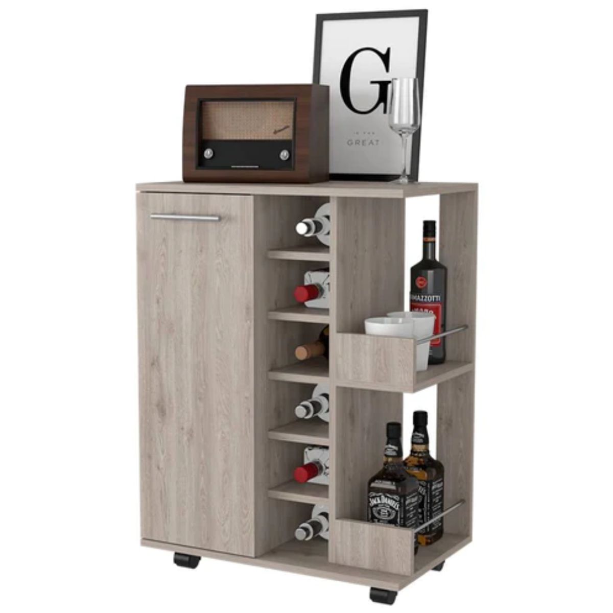 GENERICO - Bar Cart Ceniza  - PETROX HOME