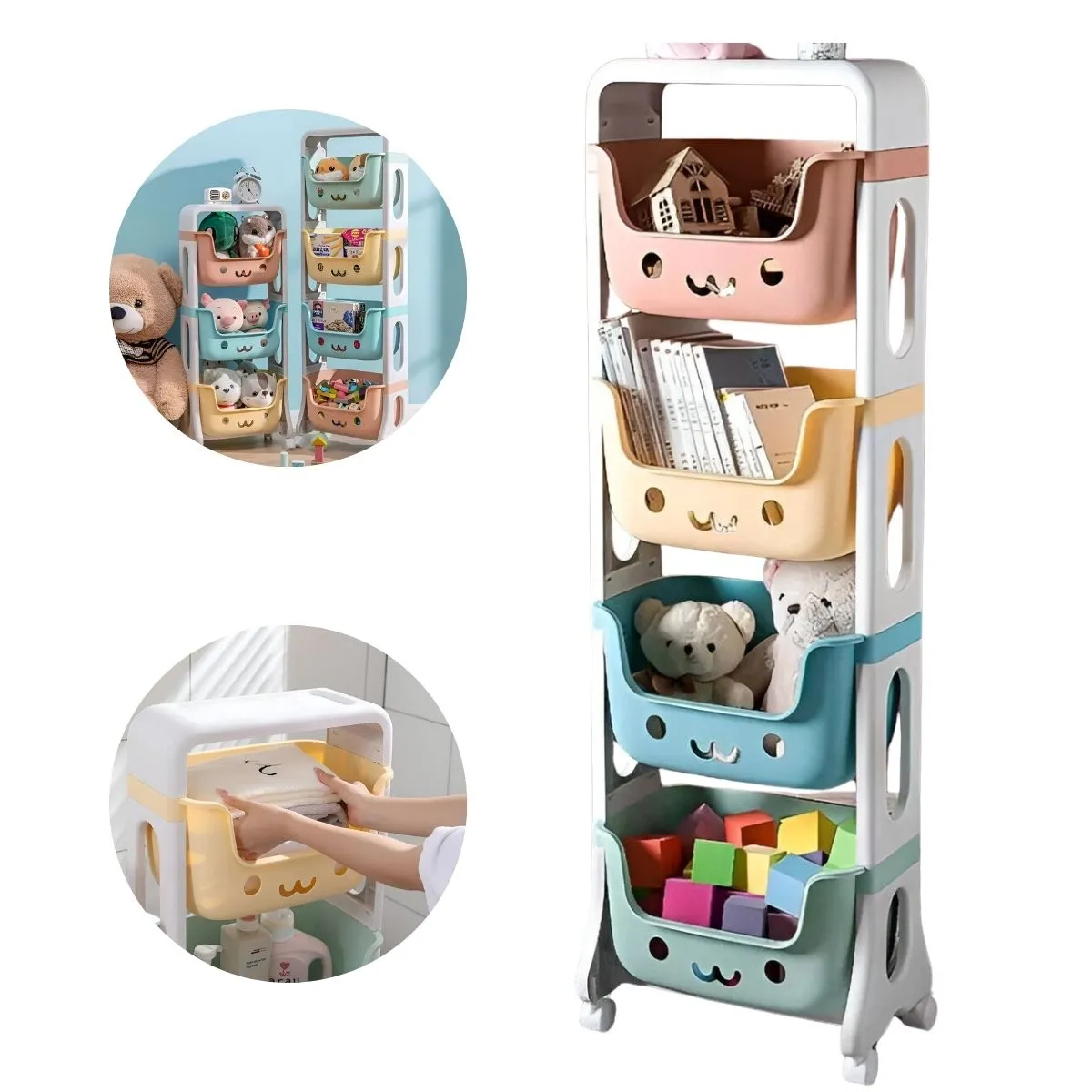 ELMEJORPRECIO - Estante Organizador De Juguetes De 4 Niveles