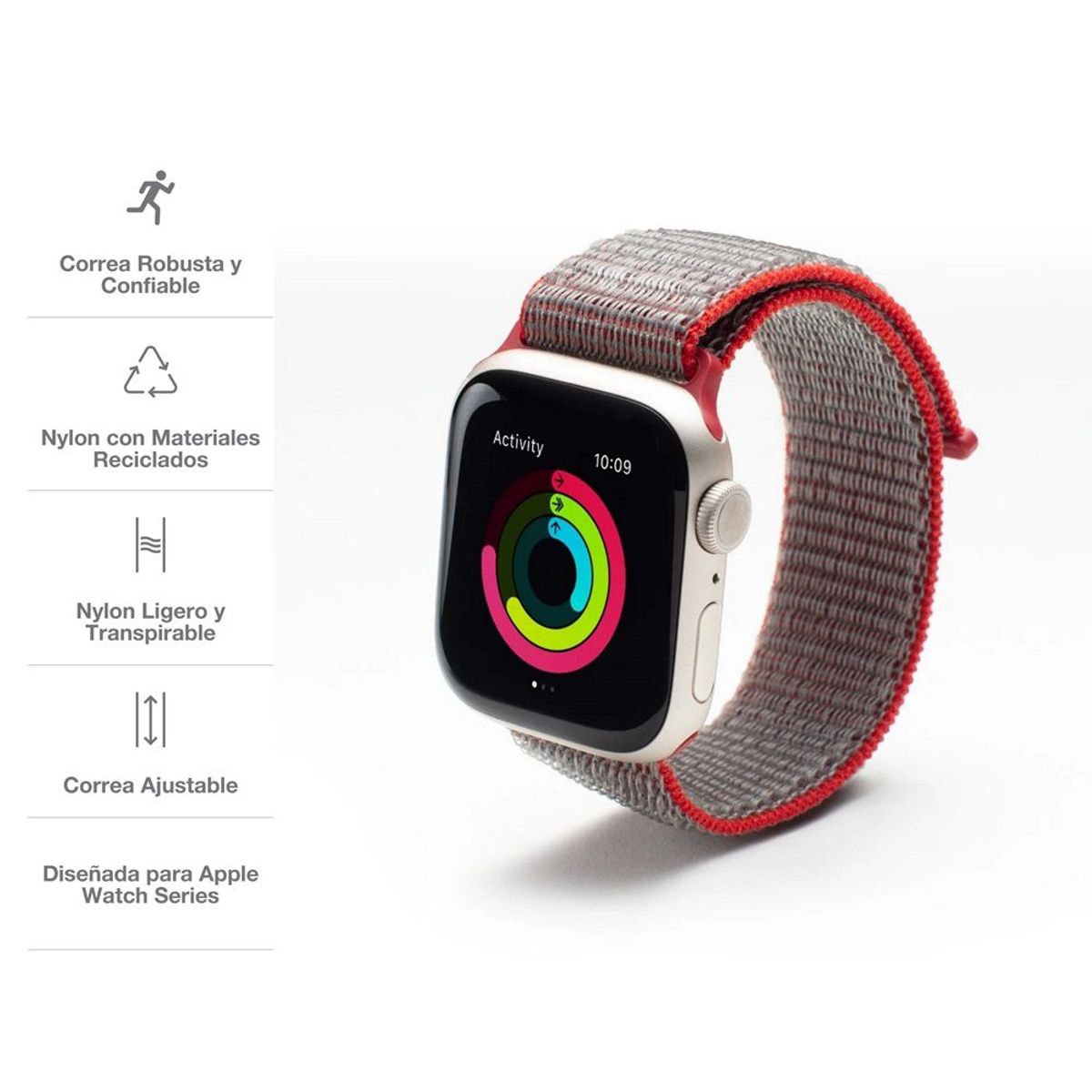 GEAR4 - Correa de reloj deportiva Gear4 para Apple Watch de 41 40 38mm - Rojo