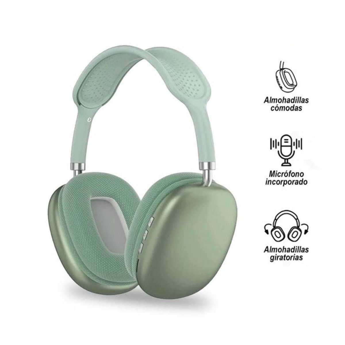 GENERICO - AUDÍFONOS BLUETOOTH INALÁMBRICO P9  VERDE