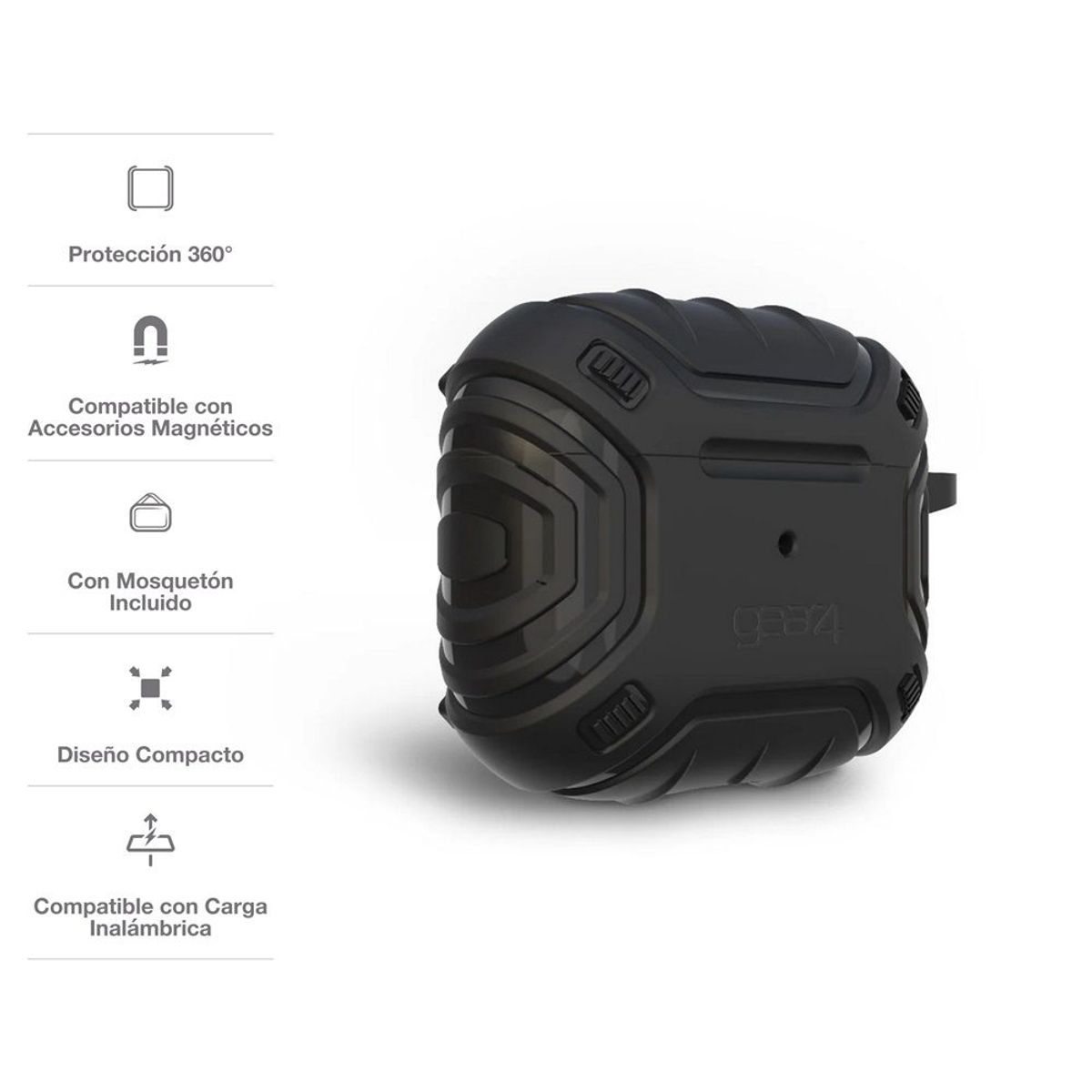 GEAR4 - Case Gear4 Apollo Snap para Airpods Pro - Negro