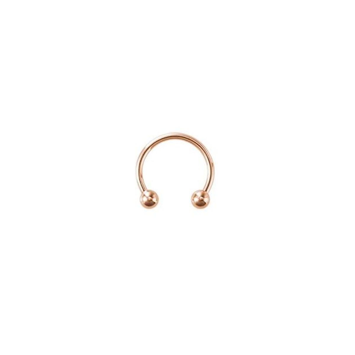 GENERICO - Piercing oro rosa para septum smiley labret nariz labio oreja 10mm