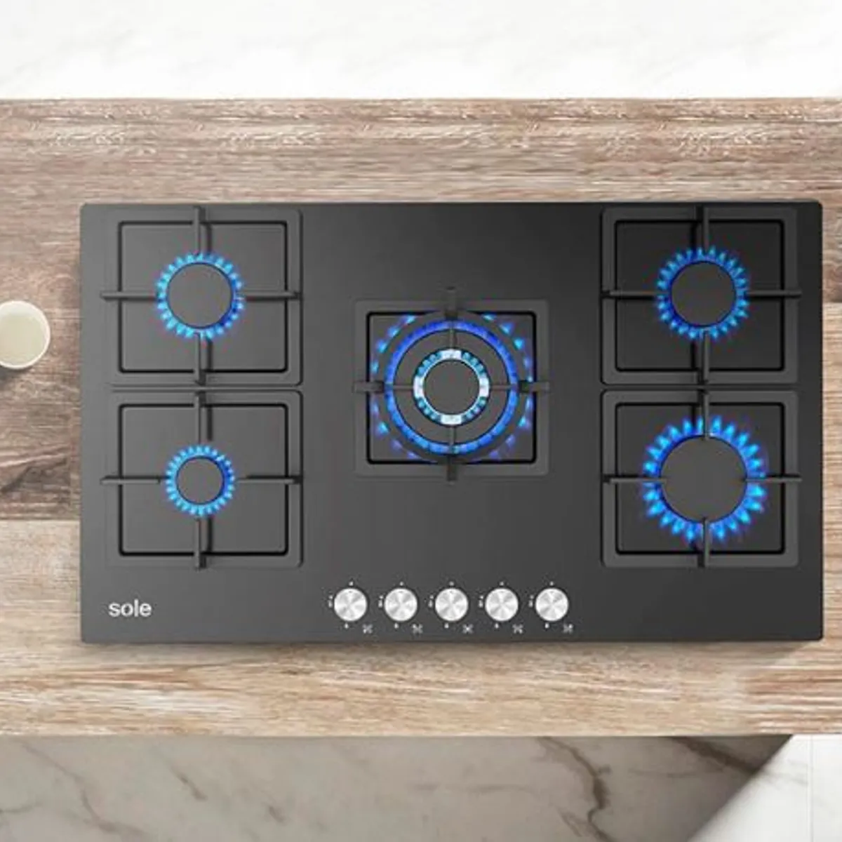 SOLE - Cocina a Gas Sole Empotrable 5 Quemadores SOLCO041
