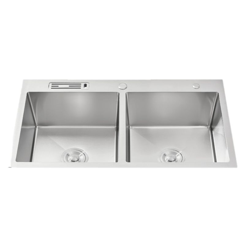 GENERICO - LAVADERO DE ACERO 2 POZA  84 X 48  RECTANGULAR  R-INOX