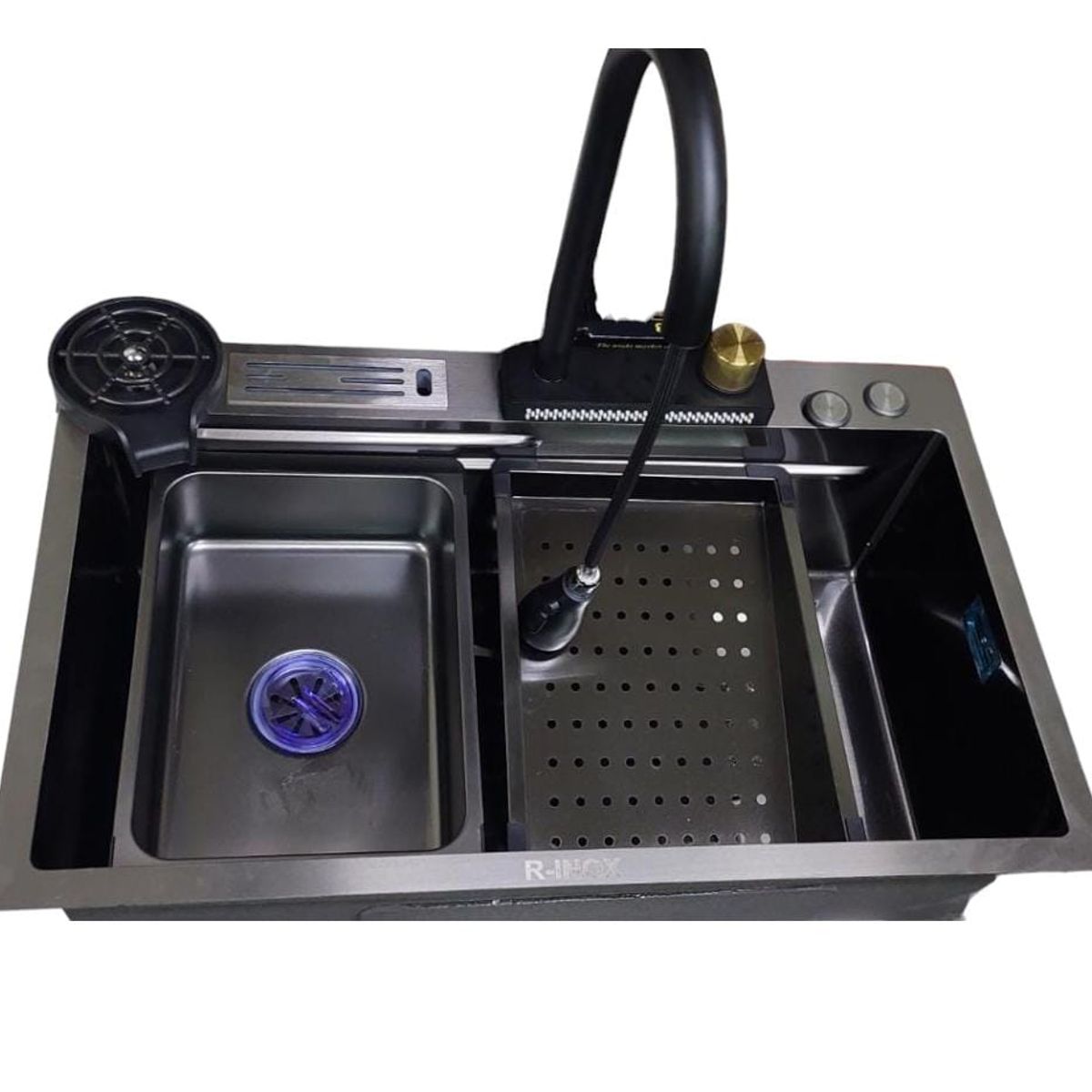 GENERICO - LAVADERO DE ACERO 1 POZA  75 X 46  BLACK  R-INOX