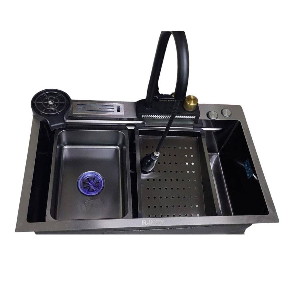 GENERICO - LAVADERO DE ACERO 1 POZA  75 X 46  BLACK  R-INOX