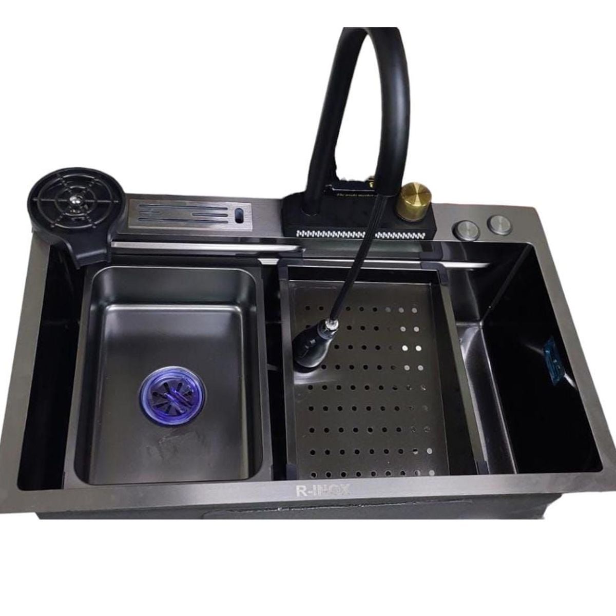 GENERICO - LAVADERO DE ACERO 1 POZA  75 X 46  BLACK  R-INOX